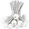 imageCartman 30 Pack 6 Inch Ball Bungee Cords Canopy Ties with Elastic String for Canopy Tarp Straps Tent Pure GreenWhite
