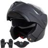 imageDOT Approved Full Face Motorcycle Helmet with Flip Up Dual Visor Full Face Motorcycle Helmet with Flip Up Dual VisorXLarge