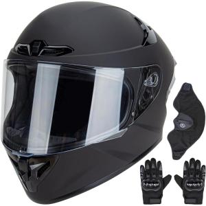 imageCartman Full Face Motorcycle Helmet Comfortable Motocross Off Road Street Bike Helmet Unisex Adult DOT Approved Lightweight Aerodynamic Matte Black SmallLarge