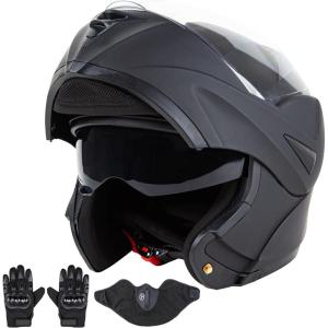 imageDOT Approved Full Face Motorcycle Helmet with Flip Up Dual Visor Full Face Motorcycle Helmet with Flip Up Dual VisorSmall