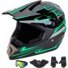 imageCARTMAN Adult Full Face Motorcycle Helmet DOT Approved Dirt Bike Helmet Matte Black and Red for Offroad ATV and MotocrossMedium