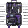 imageCARTMAN 150 Piece Tool Set Tool Set with 8V Purple Cordless Drill Set Home Tool Kit