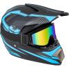 imageCARTMAN Adult Dirt Bike Helmets Motocross ATV Dirtbike Offroad Full Face Motorcycle Helmet DOT Approved Matte Black and BlueBlue
