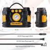 imageCartman Portable Air Compressor Pump Car 12V DC and Home 110V AC Swift Performance Tire Inflator with Adaptors for Cars Trucks Bicycle Motorcycle Basketball