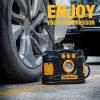 imageCartman Portable Air Compressor Pump Car 12V DC and Home 110V AC Swift Performance Tire Inflator with Adaptors for Cars Trucks Bicycle Motorcycle Basketball