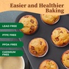 image:imageCARTMAN 2 Pack Muffin Pans with 200 Cupcake Liners Nonstick 12Cup Muffin Tins Carbon Steel Cupcake Pans for Baking Muffins Egg Bites Brownies amp More1 x 12Cup  200 Liners