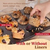 image:imageCARTMAN 2 Pack Muffin Pans with 200 Cupcake Liners Nonstick 12Cup Muffin Tins Carbon Steel Cupcake Pans for Baking Muffins Egg Bites Brownies amp More1 x 12Cup  200 Liners