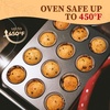 image:imageCARTMAN 2 Pack Muffin Pans with 200 Cupcake Liners Nonstick 12Cup Muffin Tins Carbon Steel Cupcake Pans for Baking Muffins Egg Bites Brownies amp More2 x 12Cup  200 Liners