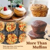image:imageCARTMAN 2 Pack Muffin Pans with 200 Cupcake Liners Nonstick 12Cup Muffin Tins Carbon Steel Cupcake Pans for Baking Muffins Egg Bites Brownies amp More1 x 12Cup  200 Liners